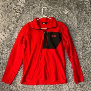 Unisex red The North Face Sweatshirt - Half Zip up